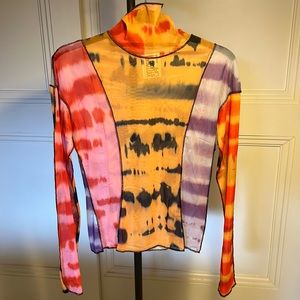 Vintage Sheer Turtleneck Top Small